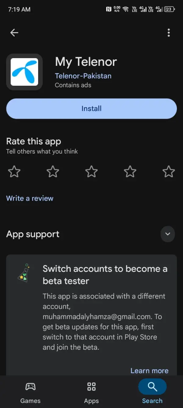 Install My Telenor App